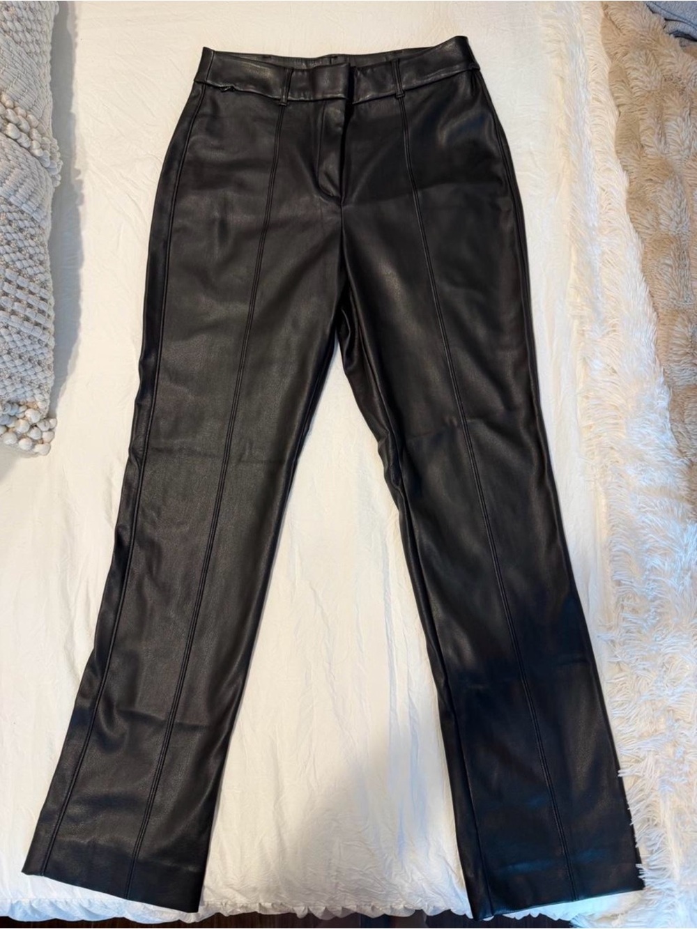 White House Black Market Black Faux Leather Pants
